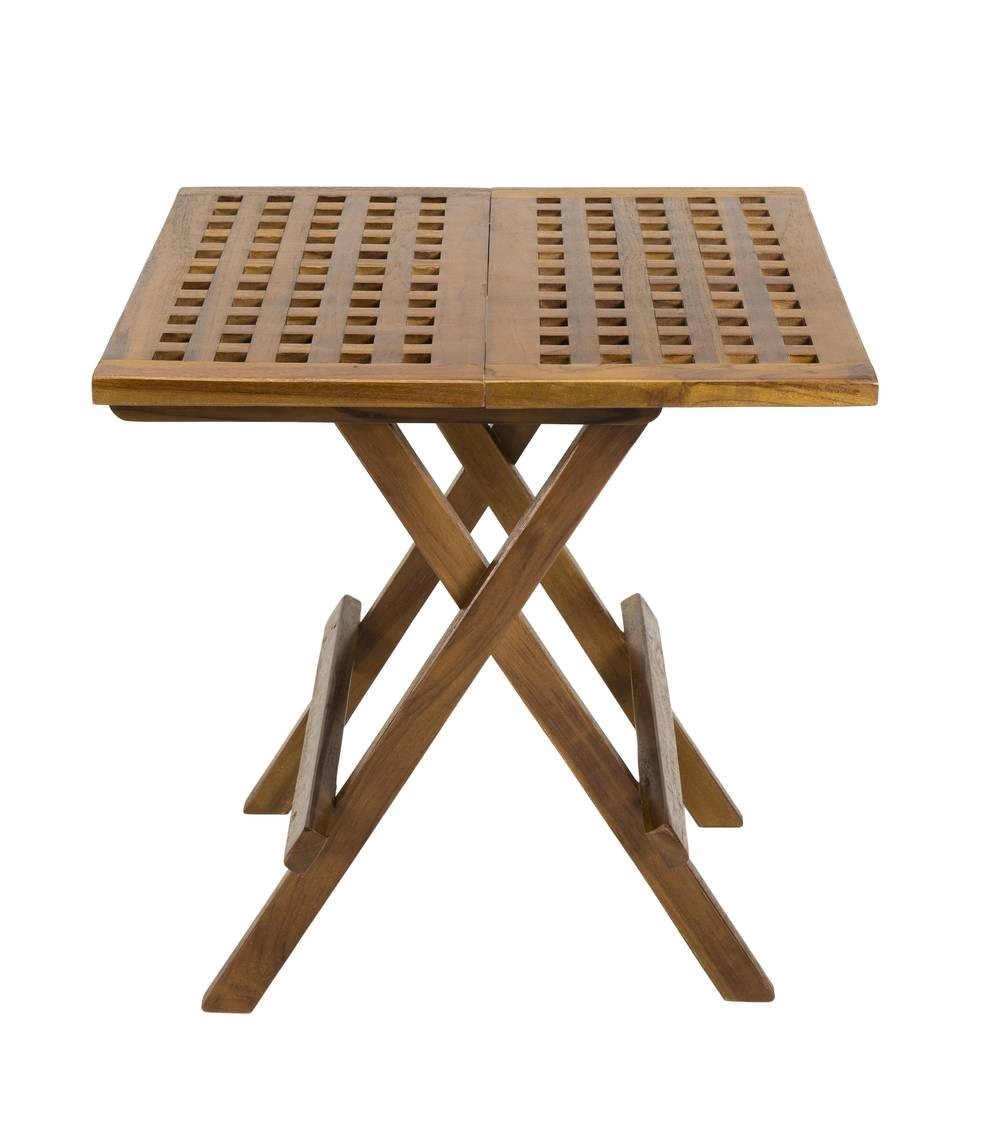 Mesa de picnic cuadrada en madera de teca aceitada