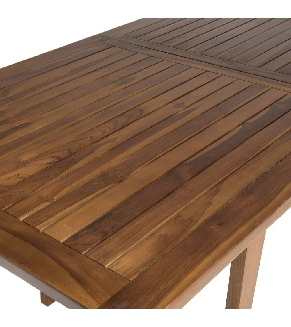 Mesa para jardín rectangular extensible 180/240 x 100cm en madera de