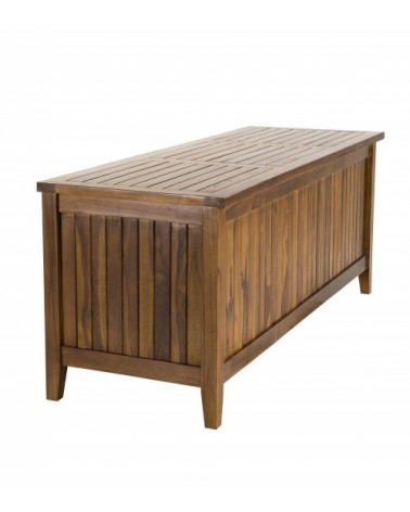 Baúl de madera de teca marrón L 120 cm
