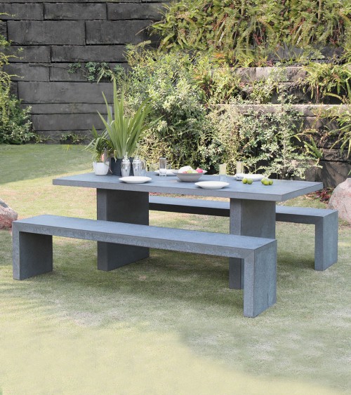 Mesa picnic imitación madera - Hormigones y Polímeros