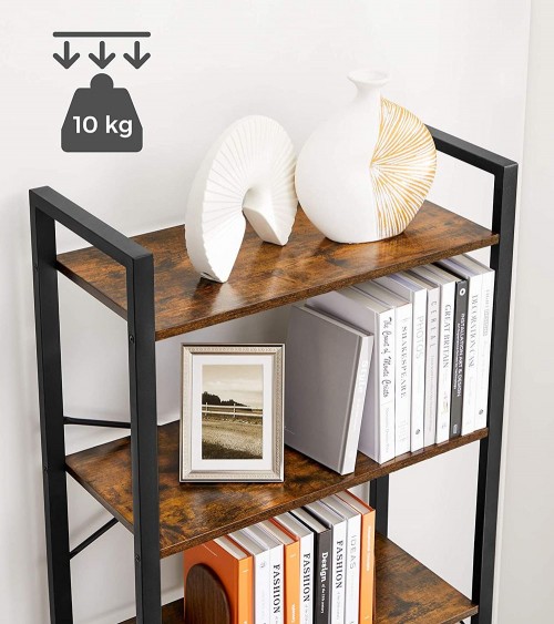 Pequeña librería de 86 cm en madera y metal Kasi