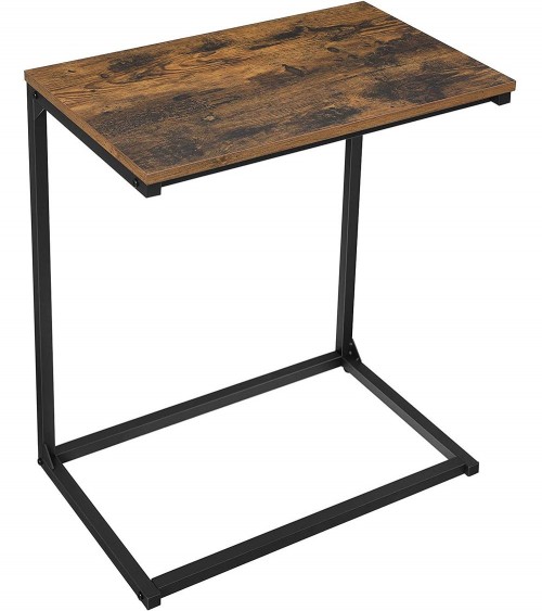 Mesa auxiliar elaborado en eco madera y acero