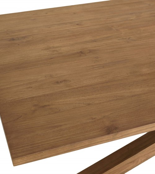 Mesa comedor rectangular en madera teca reciclada